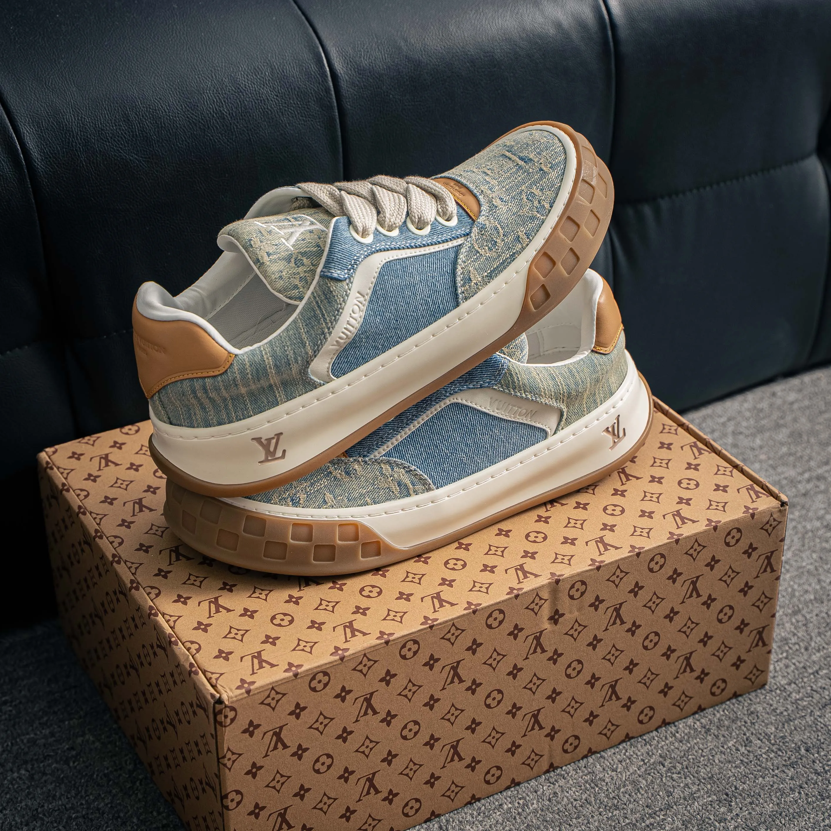 # Premium -- LOUIS VUITTON Tilted Series｜2026 LV Tilted Low Sneakers Series Low-Top Retro Skate Shoes Men Shoes｜